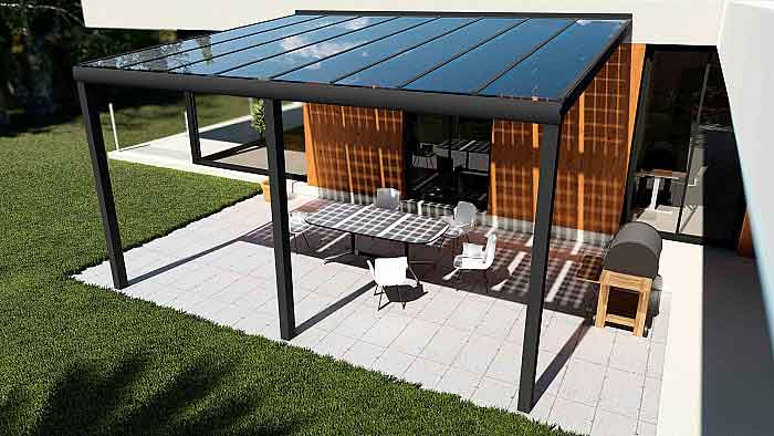 Pergola abris solaire photovoltaïque