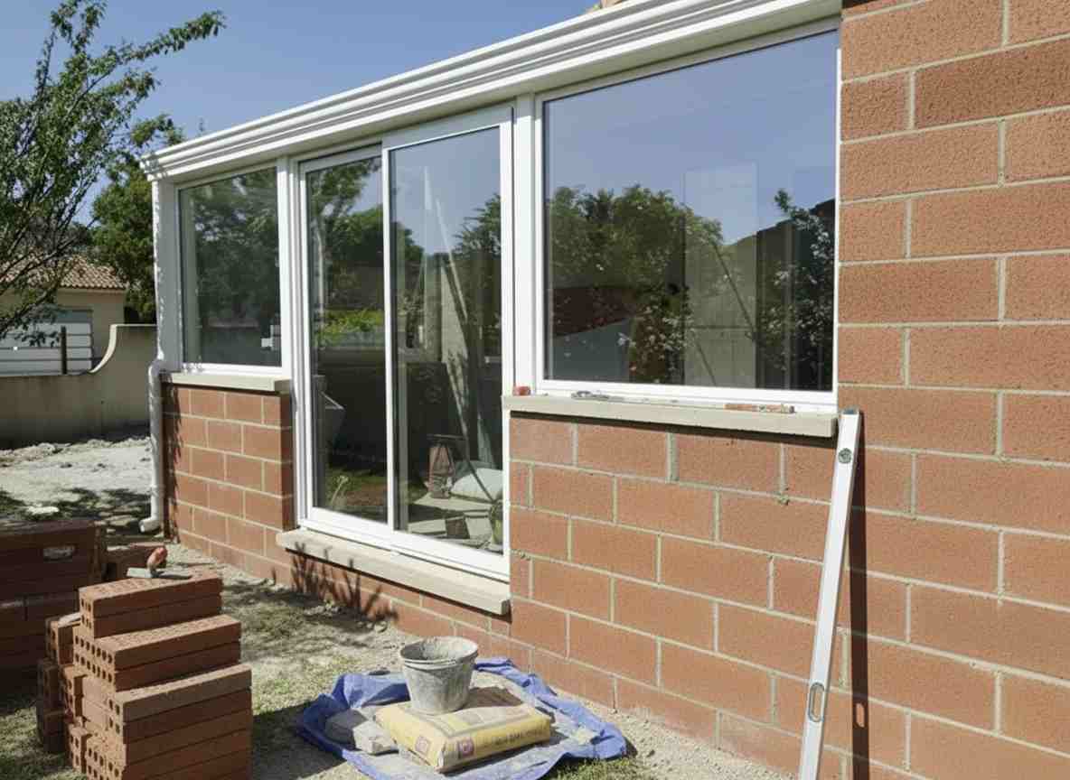 extension d'une maison en biobric en L à massy
